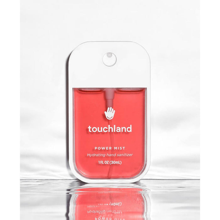 Touchland Wild Watermelon Power Mist compact travel sanitizer with 500 sprays.