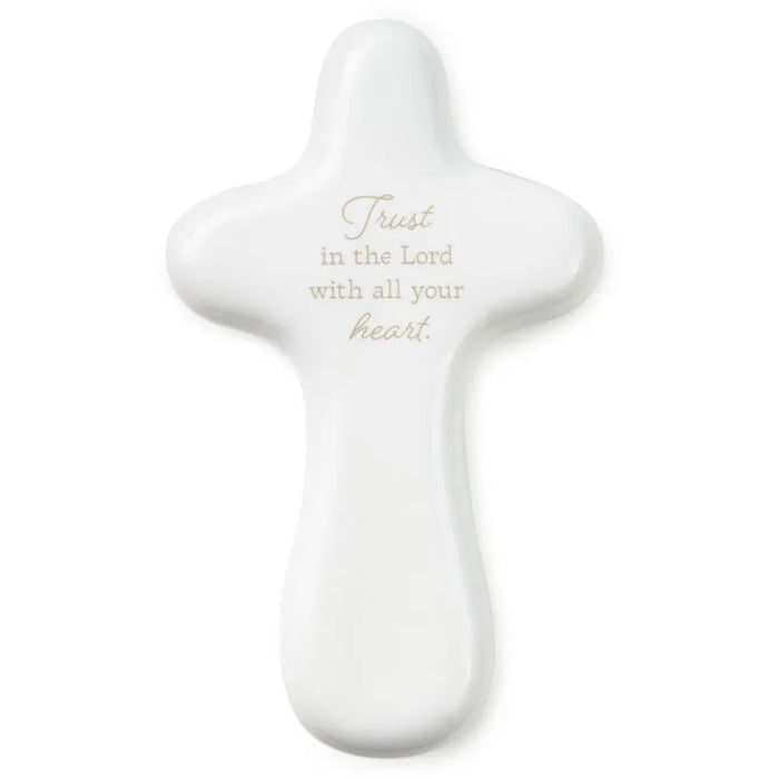 Hallmark : Trust in the Lord Cross-Shaped Lidded Trinket Dish