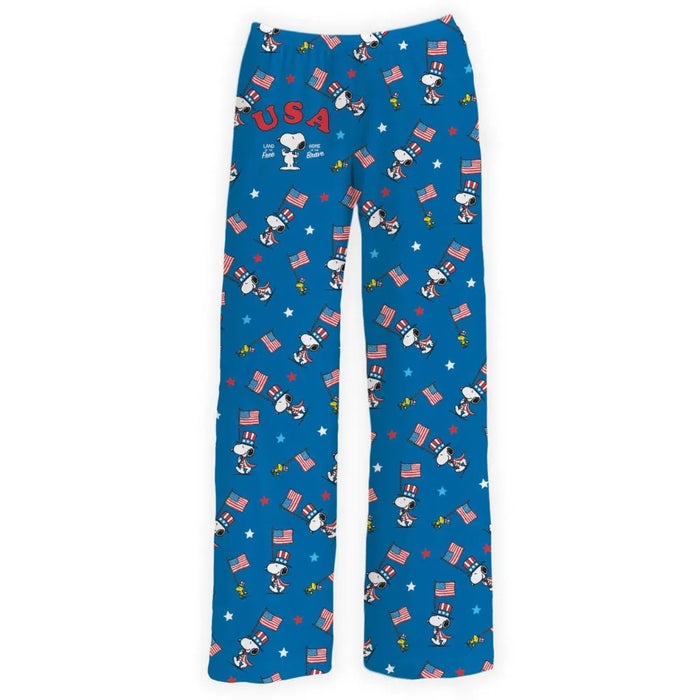 Brief Insanity : Peanuts USA Flag Lounge Pants 