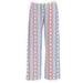 Brief Insanity USA Bows & Stars Lounge Pants featuring a patriotic red, white, and blue stars-and-bows print, soft stretch fabric, and a comfortable unisex fit.