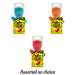 Three Sour Patch Kids toys in blue, orange, and red packaging on a white background.