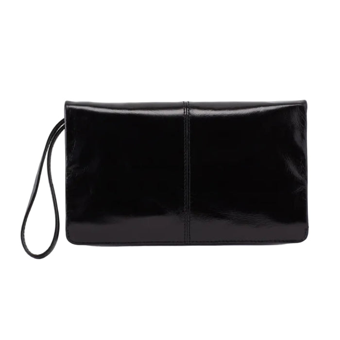 The Hobo Evolve Wristlet Black is a sleek and versatile accessory designed to keep your everyday essentials organized in style.