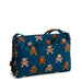 Side view of Vera Bradley Foxbury Crossbody with adjustable strap and zip closure in Bunch of Bears pattern.
