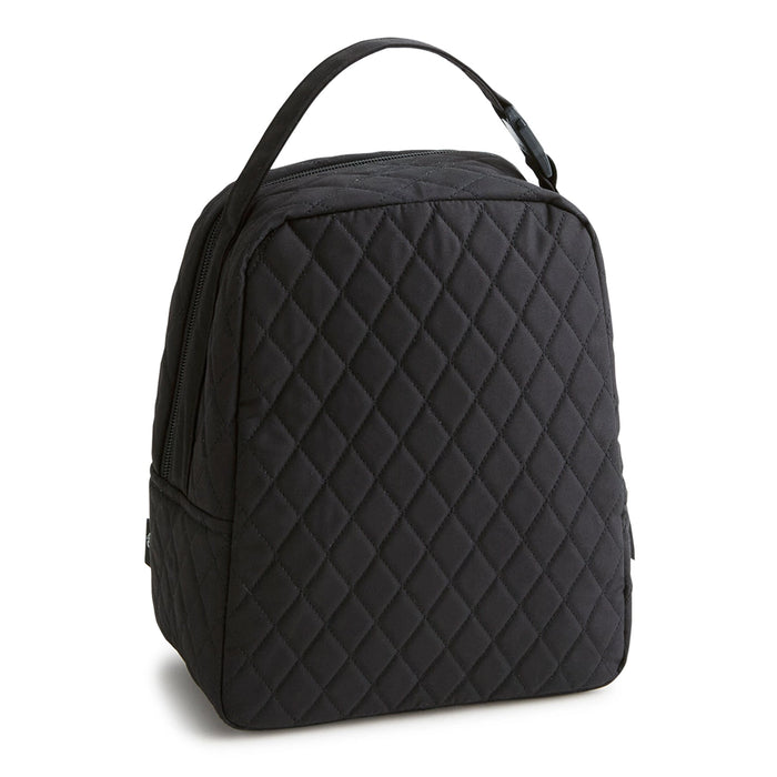 Front view of Vera Bradley Lunch Bag in Moonless Night with quilted design.