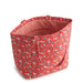 Inside view of Vera Bradley Marston Grand Tote Bag in Somethin’ Sweet showing striped lining and zip pocket.