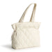 Vera Bradley Original Zip Tote in Pumice Stone – side view showing quilted Featherweight fabric.