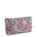 Vera Bradley Paisley Bouquet medium quilted cosmetic pouch with floral pattern and zipper top