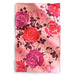 Full view of Vera Bradley Plush Throw Blanket in Coming Up Roses Pink showing vibrant red and pink rose floral pattern.