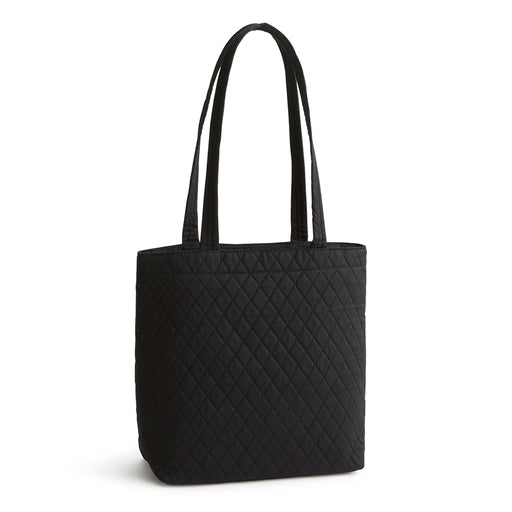 front view of Small Original Zip Tote Bag in Moonless Night showing quilted fabric and straps.