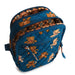 Top view of Vera Bradley Sullivan Crossbody showing two zippered compartments with floral interior lining.