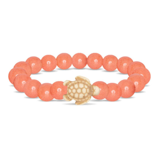 Fahlo Journey Bracelet Sunrise Glow with elastic beaded design, interactive sea turtle tracking experience, and support for Sea Turtle Conservancy wildlife conservation.