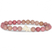 Bracelet with pink beads and a white Koala charm on a white background