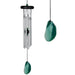 Green agate wind chime with natural stone windcatcher and soothing tones