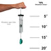 Natural green agate wind chime for calming home and garden décor