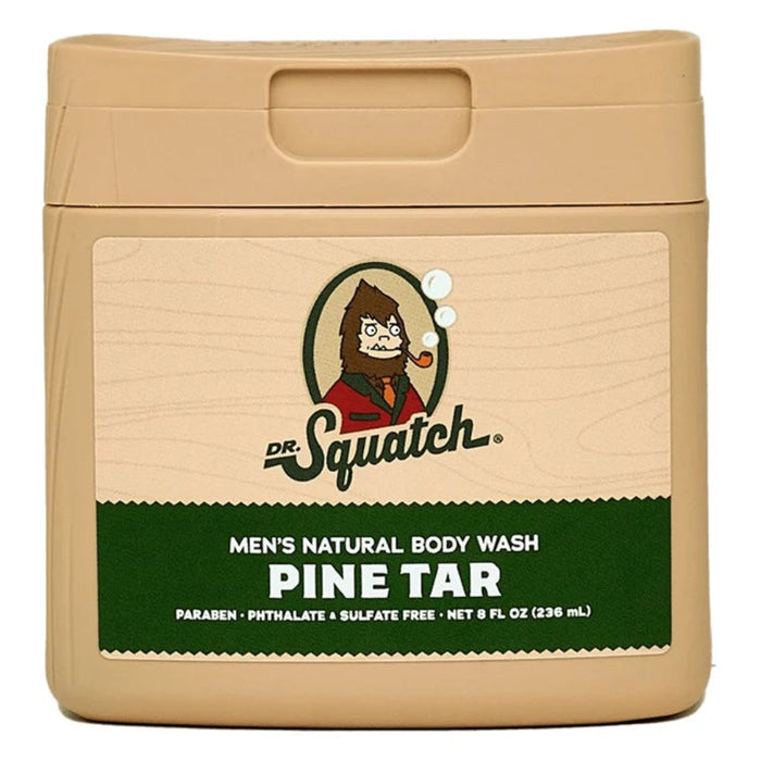 Dr. Squatch Pine Tar Natural Body Wash is the brand's most iconic scent, and for good reason.