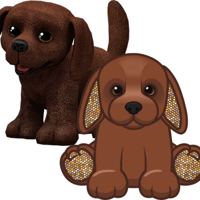 Loyal, lovable, and somehow always muddy — the Chocolate Lab is the most enthusiastic plush in the collection.