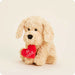 Warmies Be Mine Golden Dog plush angled view ideal Valentine gift
