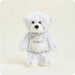 Full body view of Warmies Friends Bear Plush standing with soft gray fur, cuddly design, and friendly expression