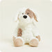 Warmies Puppy Plush soft microwavable stuffed dog sitting upright on a neutral background