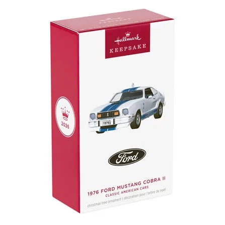 Hallmark Keepsake box for 1976 Ford Mustang Cobra II Christmas tree ornament