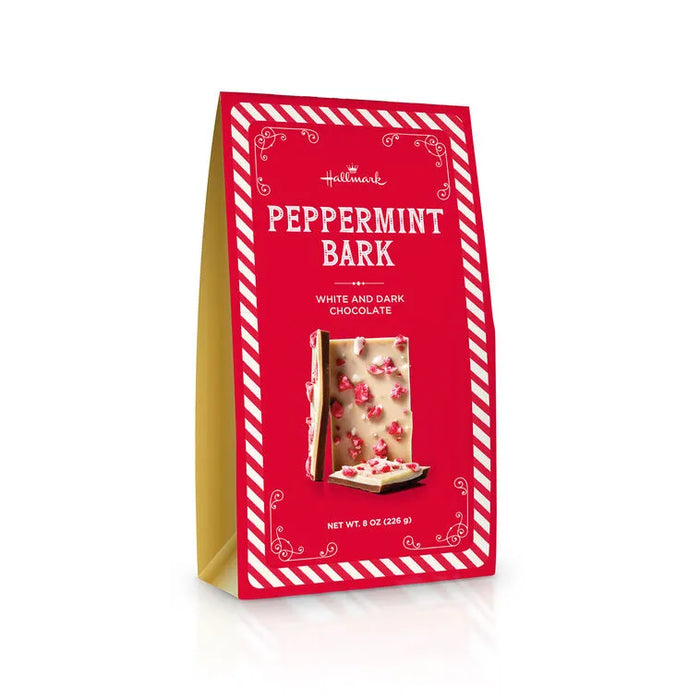 Hallmark : White and Dark Chocolate Peppermint Bark in Box, 8 oz.