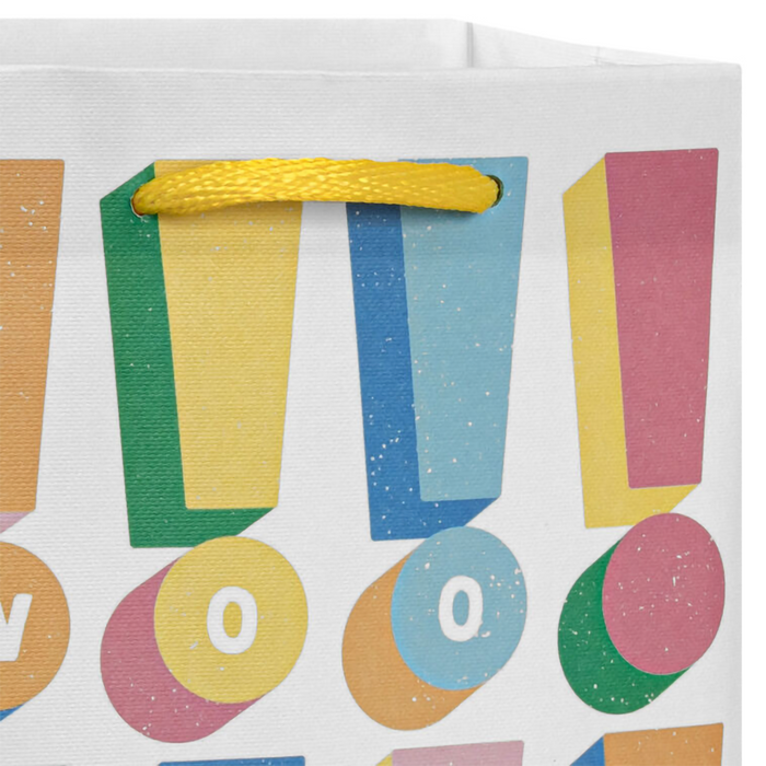 Hallmark : 6.5" Woo Hoo Colorful Exclamations Small Gift Bag