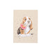 Wrendale Designs 'Just for You' Basset Hound Small Notebook with cute dog holding pink daisy illustration on beige cover