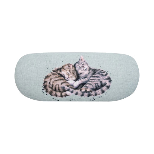Wrendale Designs Sweet Dreams Cat Eye Glass Case with sleeping tabby kittens illustration