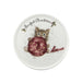 Close-up of Wrendale Designs ceramic coaster with kitten and Christmas bauble illustration and “Purrfect Christmas” text.