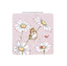 Wrendale Designs 'Oops a Daisy' compact mirror featuring a cute mouse clinging to a daisy stem with ladybird and butterfly illustration by Hannah Dale.