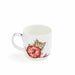 Front view of Wrendale Designs mug featuring kitten with Christmas bauble