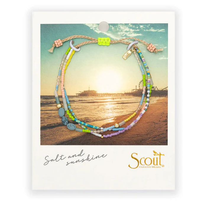 Scout Curated Wears : Mixed Media Bracelet - Harmony/Blue Howlite/Gold at Annie's Hallmark