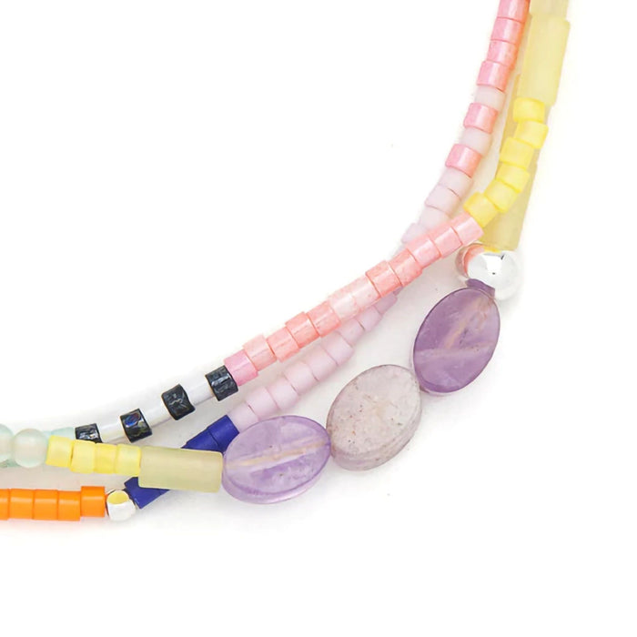 Scout Curated Wears : Mixed Media Bracelet - Protection/Amethyst/Silver at Annie's Hallmark