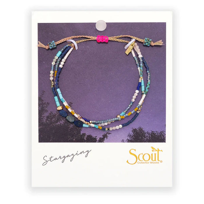 Scout Curated Wears : Mixed Media Bracelet - Truth/Lapis/Gold