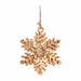Rain Jewelry gold-tone snowflake drop earring with a crystal center