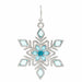 Rain Jewelry Silver Blue Inlay Snowflake Earrings featuring a delicate snowflake design with blue inlay accents.