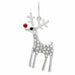 Rain Jewelry Silver Blingy Red-Nosed Reindeer Earrings featuring sparkling silver reindeer designs with bright red nose accents.