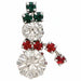 Rain Jewelry silver crystal snowman post earrings featuring a sparkling snowman design with festive winter detailing.