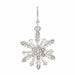 Rain Jewelry S Bright 3D crystal snowflake earrings featuring a sparkling dimensional snowflake design.