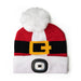 Santa-themed beanie with a light on a white background