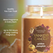 Yankee Candle golden pumpkin candle jar with branding and product details.
