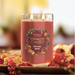 Yankee Candle harvest gems candle with fruits on a blurred background