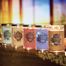 Yankee Candle fall collection candles with labels on a wooden surface