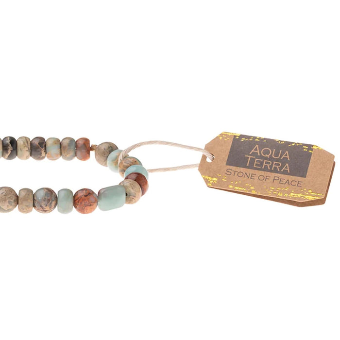 Scout Curated Wears : Stone Stack Bracelet Aqua Terra - Stone of Peace