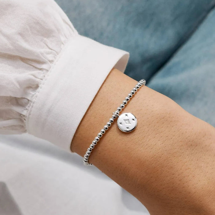 A Little Friend In A Million Bracelet in silver plating with a heartfelt friendship message