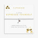 A Little Vibes Espresso Yourself Bracelet in silver plating with a playful coffee-inspired message