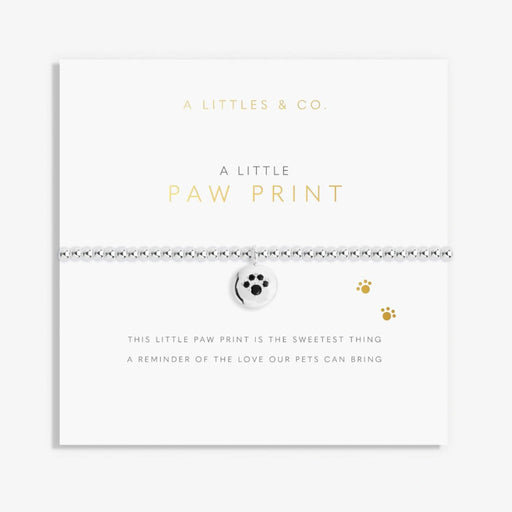 A Little Paw Print Bracelet featuring a charming paw print design, perfect for pet lovers.