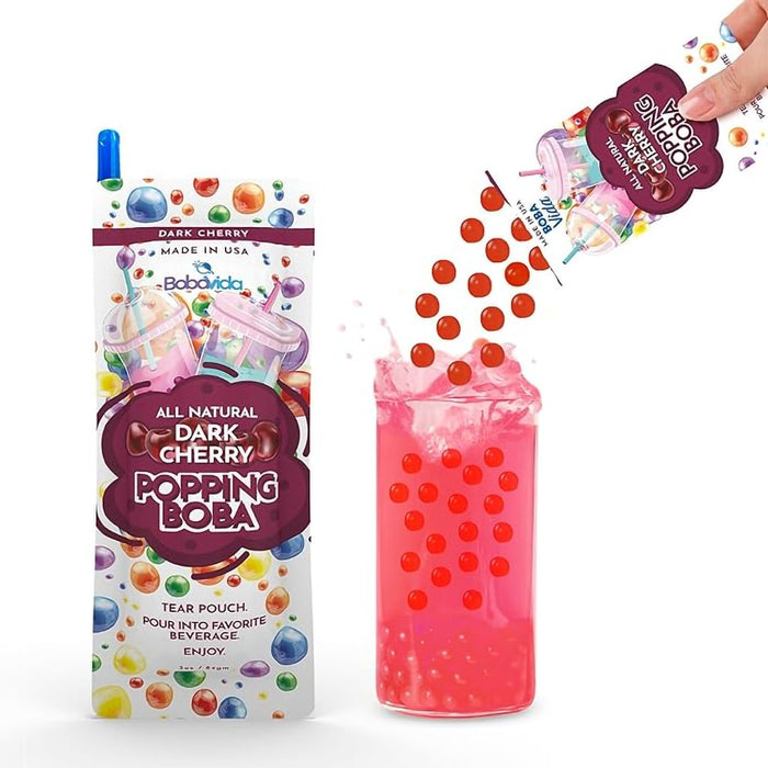 Bobavida : Dark Cherry Popping Boba - 3oz/10ct - Bobavida : Dark Cherry Popping Boba - 3oz/10ct