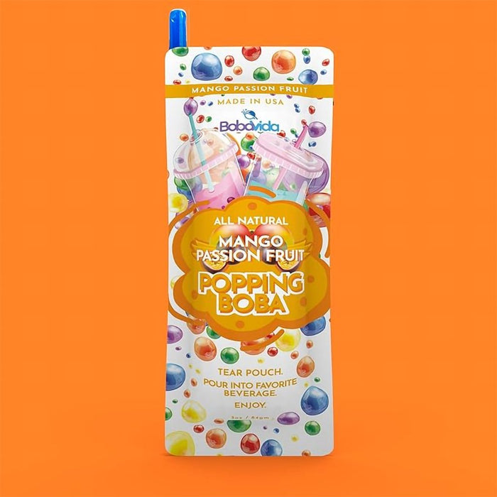 Bobavida : Mango Passionfruit Boba - 3oz/10ct - Bobavida : Mango Passionfruit Boba - 3oz/10ct