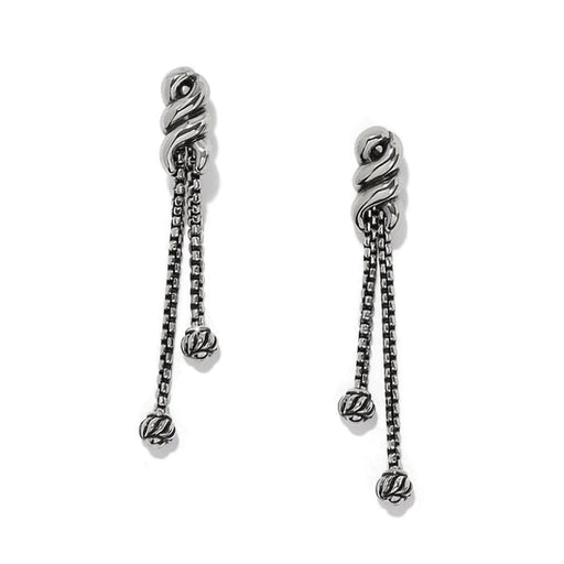 Brighton : Interlok Twist Double Post Drop Earrings - Brighton : Interlok Twist Double Post Drop Earrings